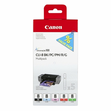 CANON CLI-8 BK/PC/PM/R/G Multi-Pack