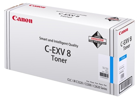 Оригинальная тонер-туба CANON C-EXV8 Toner Cyan
