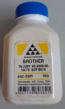AQC Brother TN-230Y HL 3040/45/50/70/DCP 9010 yellow 50